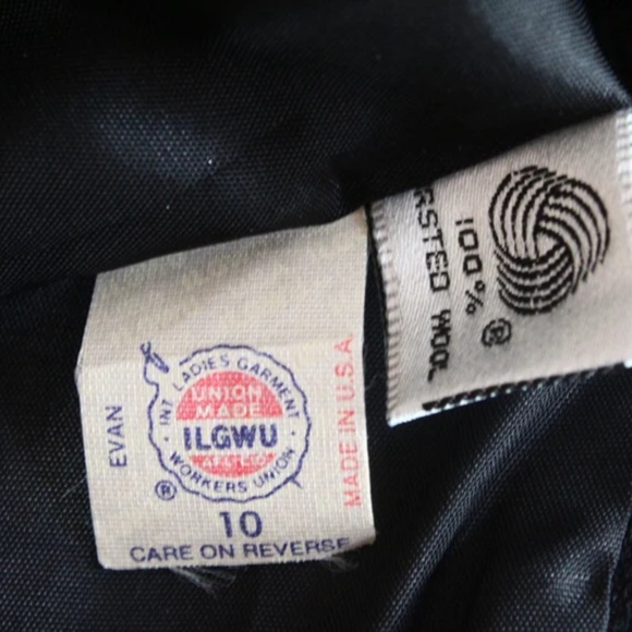 1980's Evan-Picone Black Wool Crepe Dress With Side Slit - Picture 7 of 7